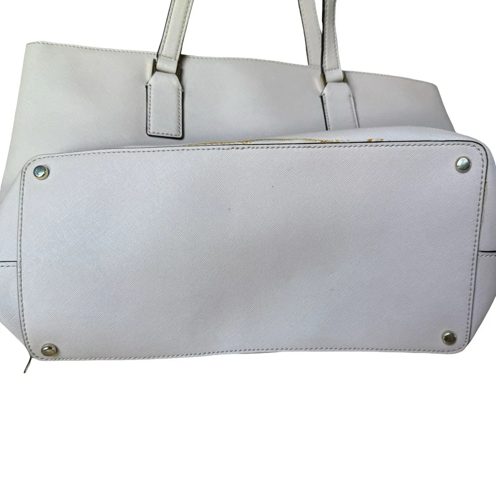 Kate Spade New York Light Pink Large Tote Shoulder Bag Purse Leather 16x11x6